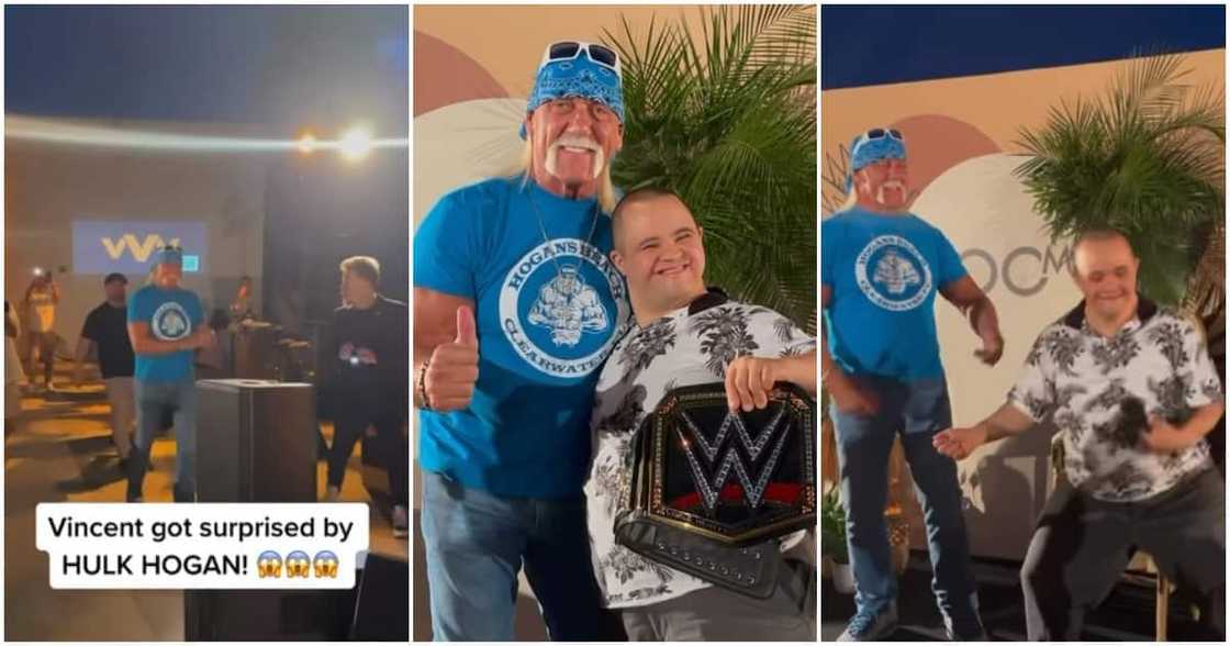 Dream come true for boy with down syndrome as he finally meets Hulk Hogan Dream come true for boy with down syndrome as he finally meets Hulk Hogan