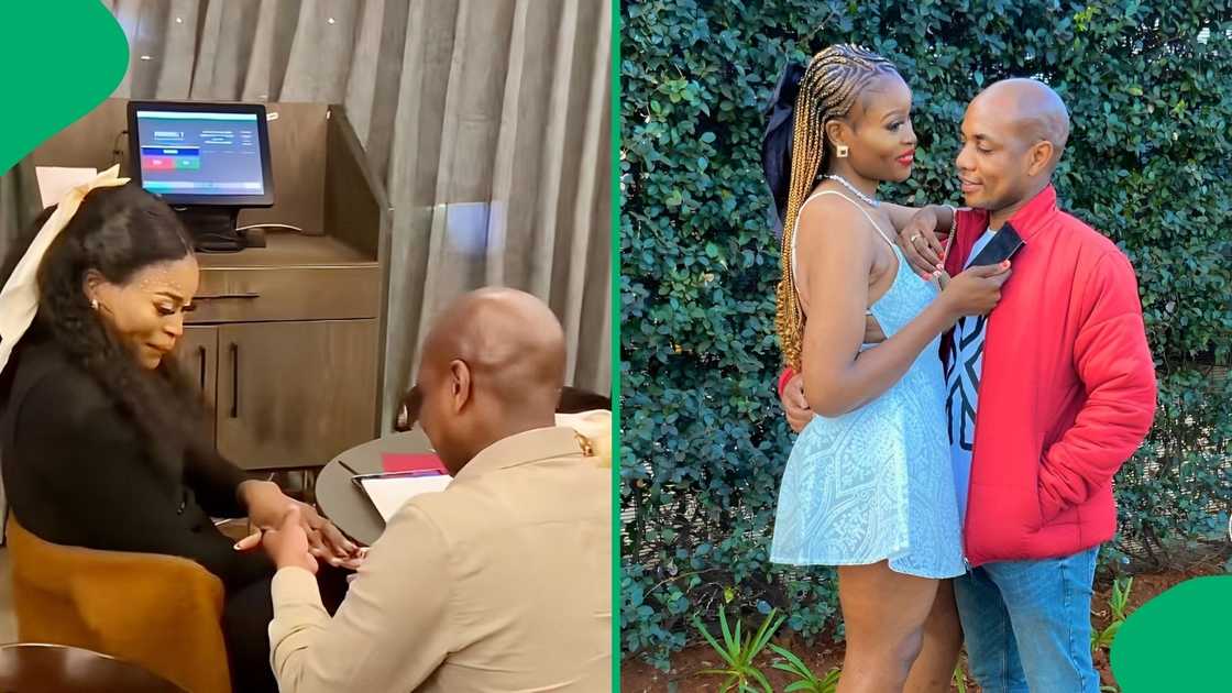 A man asked for his hun's hand in marriage in a romantic way