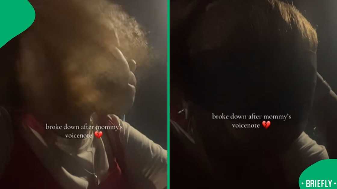 The screenshot on the right showcased Nicole's emotional reaction The screenshot on the right showcased Nicole's emotional reaction