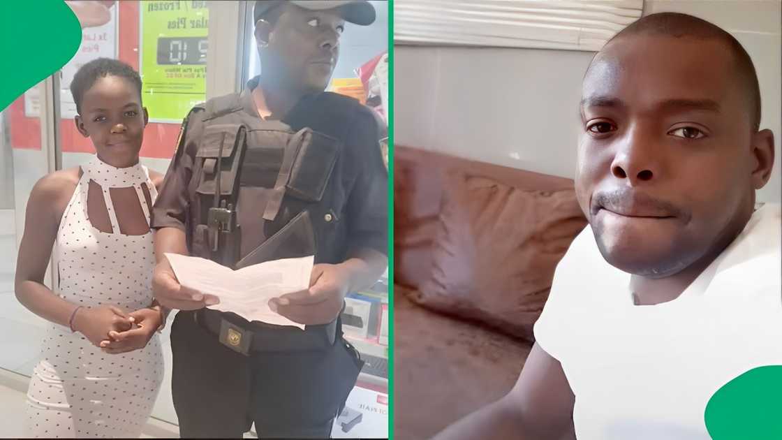 A security guard was happy with his child's matric results