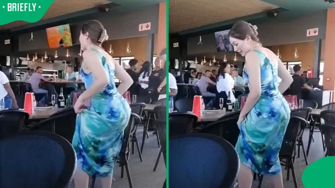 A woman showed her Bacardi moves.