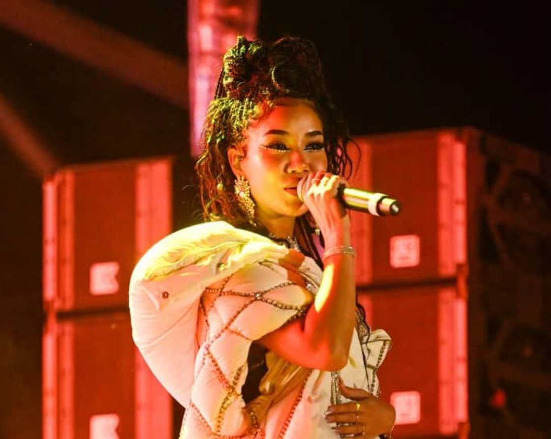 Singer Jhene Aiko at a Sol Blume Festival Singer Jhene Aiko at a Sol Blume Festival