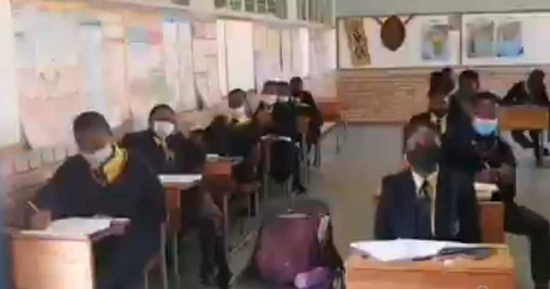 School children in class School children in class