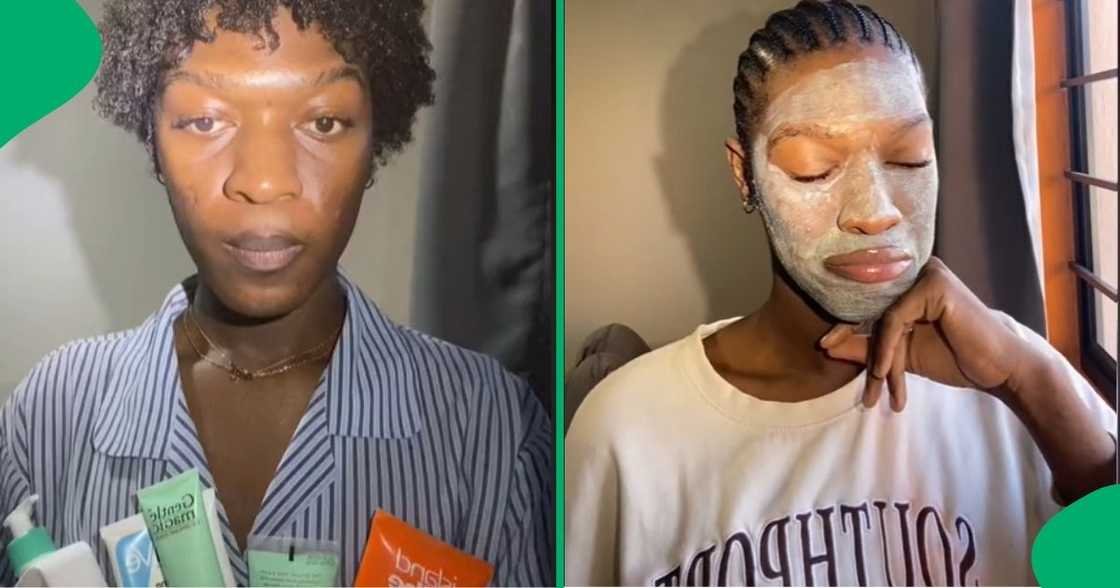 Woman frustrated by skincare Woman frustrated by skincare