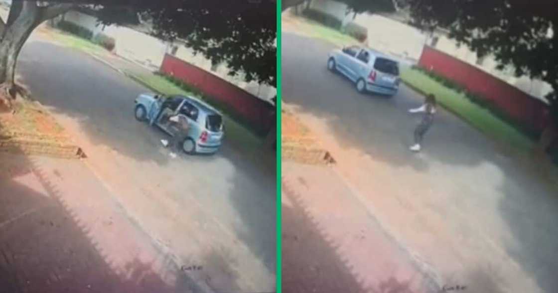 TikTok shows woman in Johannesburg getting out of moving car TikTok shows woman in Johannesburg getting out of moving car