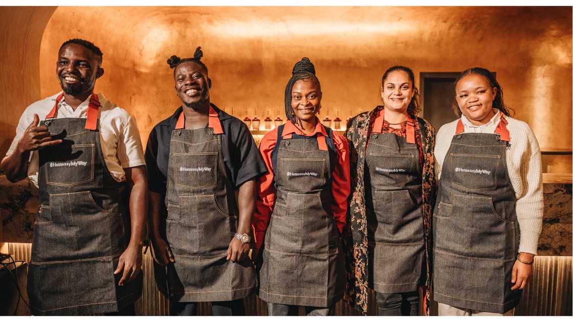 Left to right: Africa regional finalists. Brian Ohadha (Kenya), Amaoafi Boateng (Ghana), Happiness Cletus (Nigeria), Roxanne Read (South Africa) and Nengai Godwin Mollel (Tanzania).