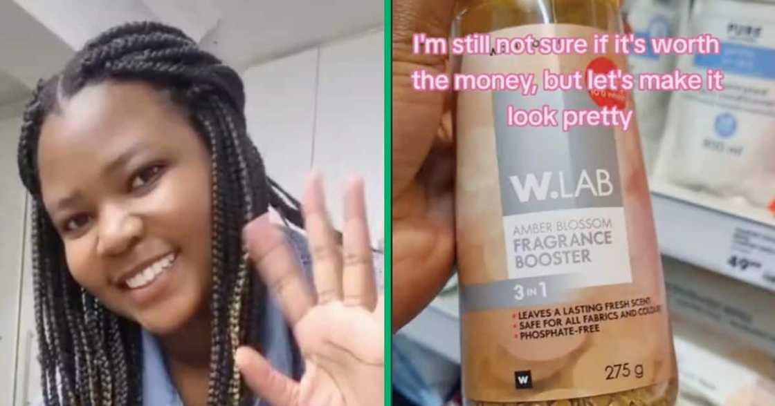 A woman bought a fragrance booster from Woolworths and shared it in a TikTok video A woman bought a fragrance booster from Woolworths and shared it in a TikTok video