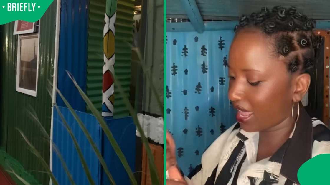 A woman showed how she transformed her front yard. A woman showed how she transformed her front yard.