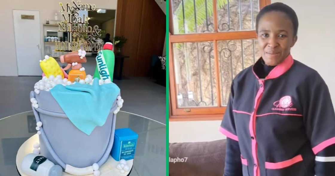 Mbali Nhlapo received a lovely cake from a South African chef Mbali Nhlapo received a lovely cake from a South African chef