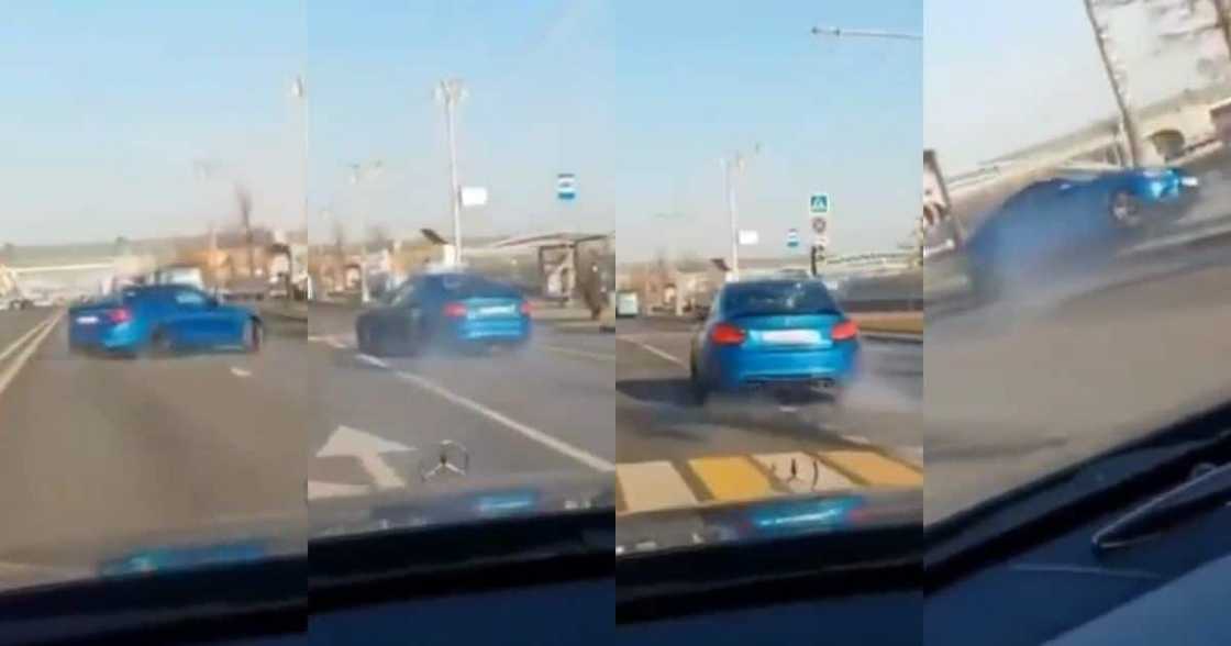 Motorist, BMW, crash, trying to drag race, video goes viral Motorist, BMW, crash, trying to drag race, video goes viral