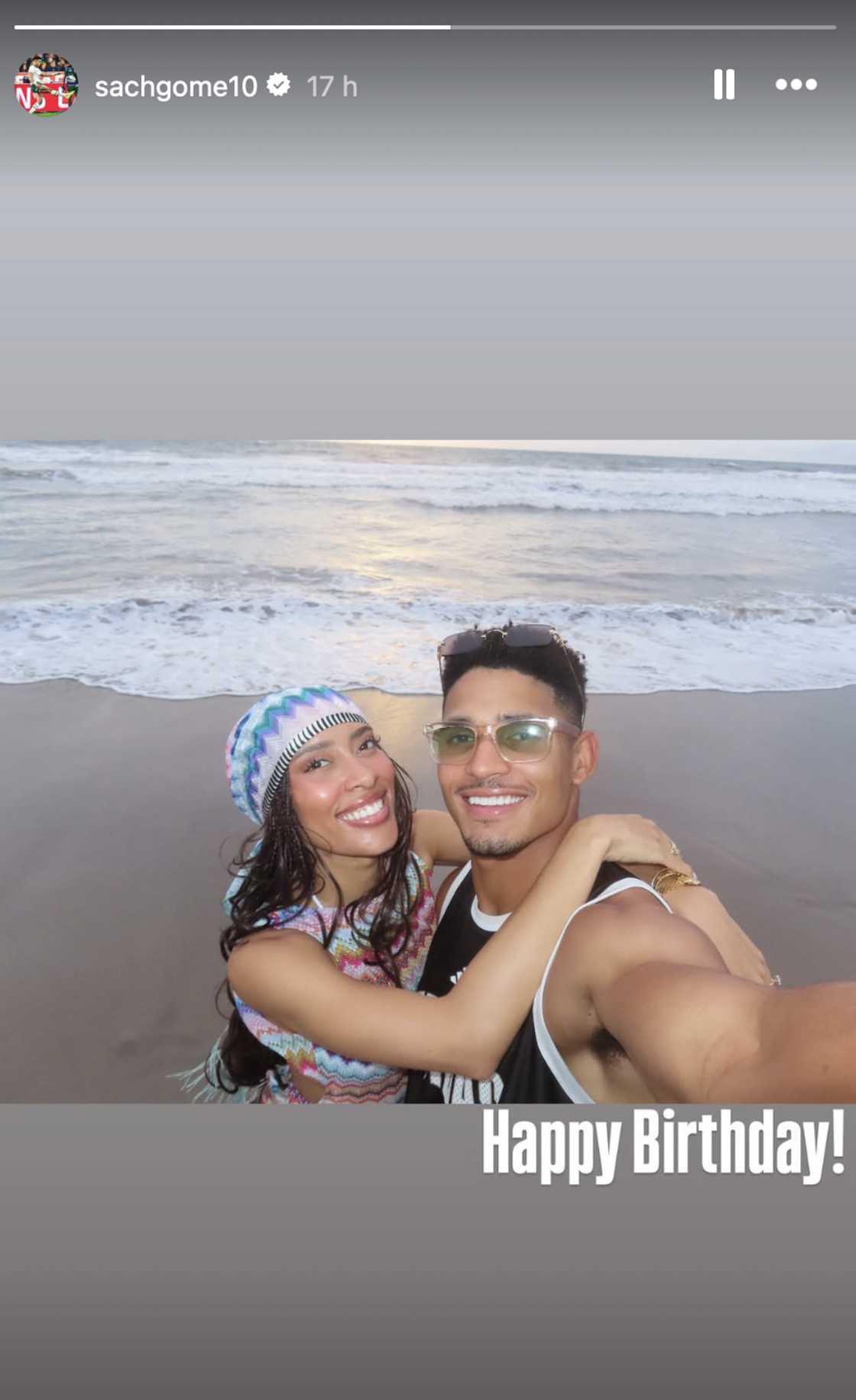 Sacha Feinberg-Mngomezulu posted a picture of himself and Sarah Langa Sacha Feinberg-Mngomezulu posted a picture of himself and Sarah Langa