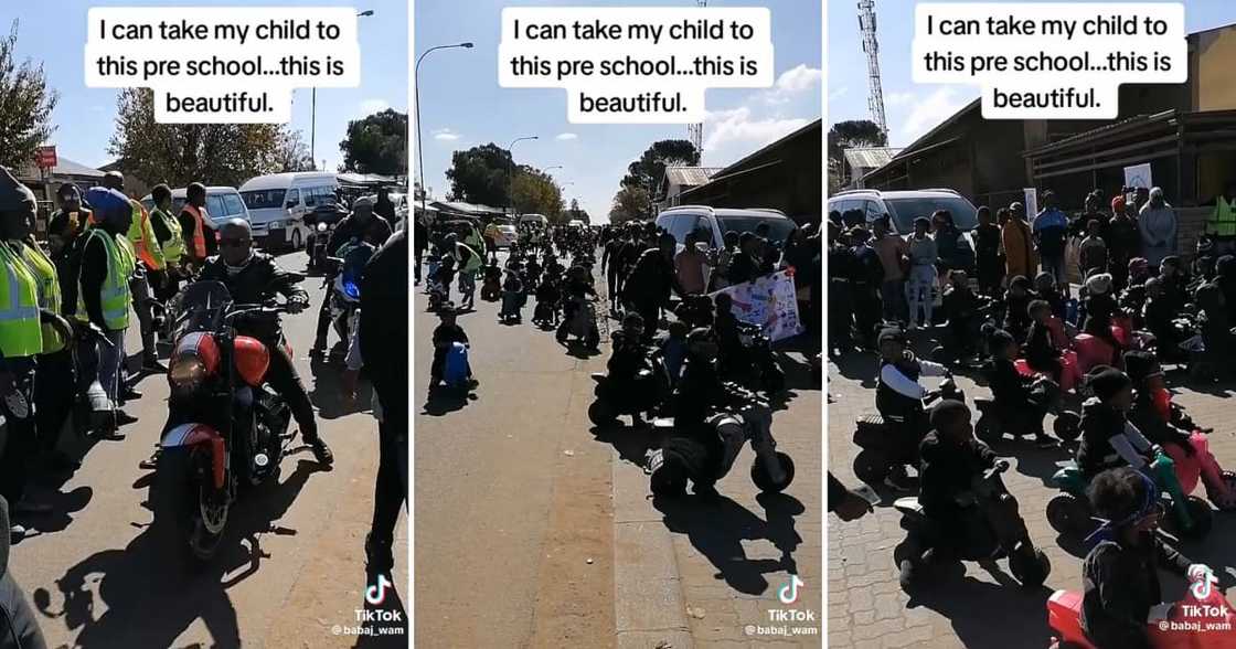 A convoy of preschoolers shut down a street in Sharpeville A convoy of preschoolers shut down a street in Sharpeville