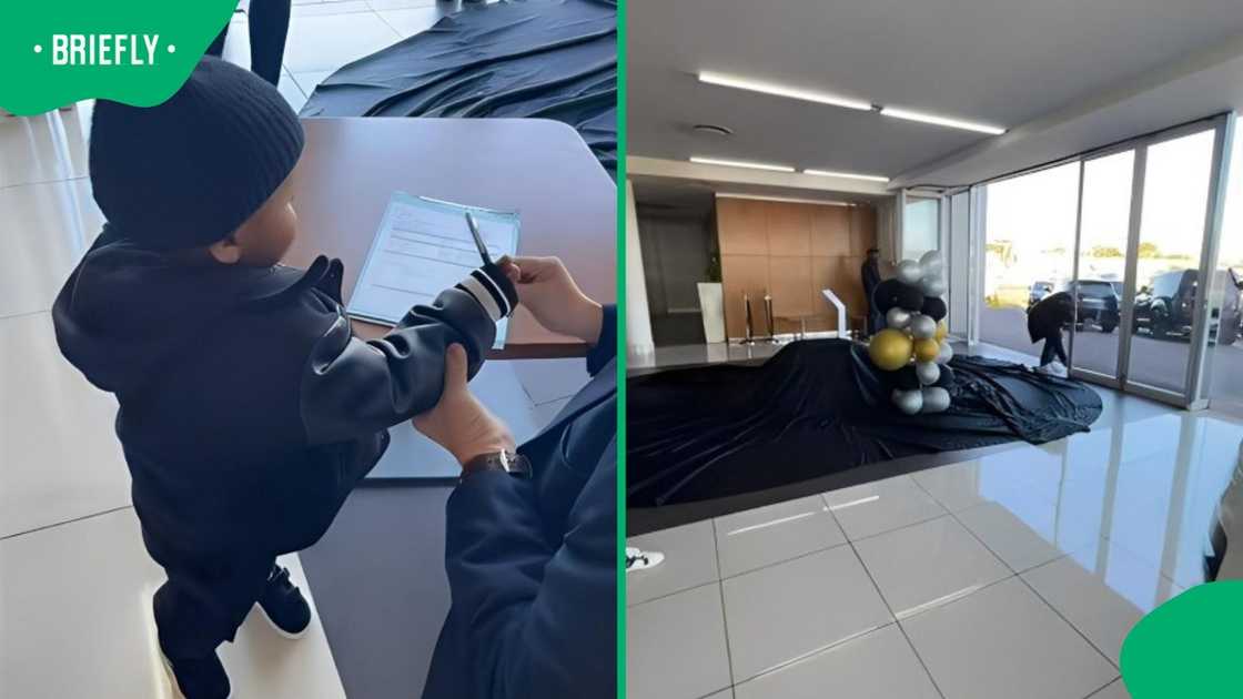 A toddler 'bought' himself a luxury vehicle. A toddler 'bought' himself a luxury vehicle.