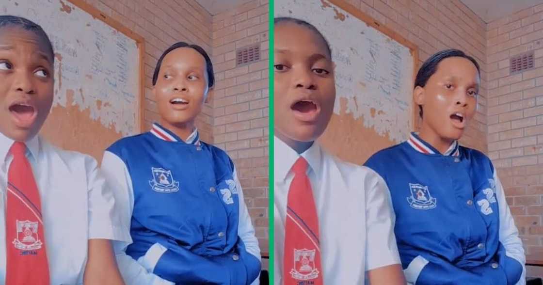 Two girls sing opera Two girls sing opera