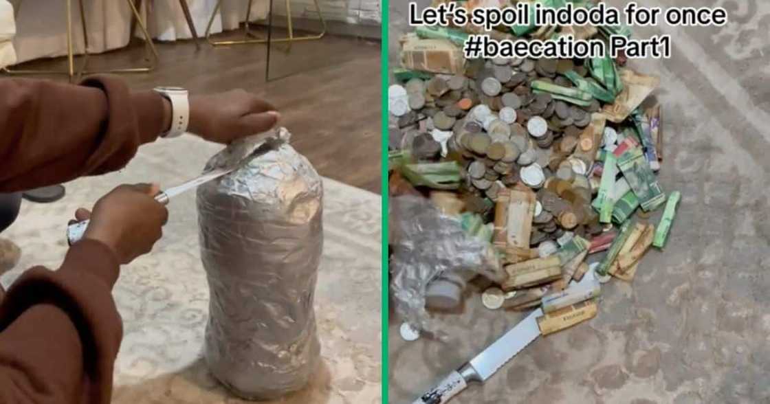 A woman and her bae saved money A woman and her bae saved money