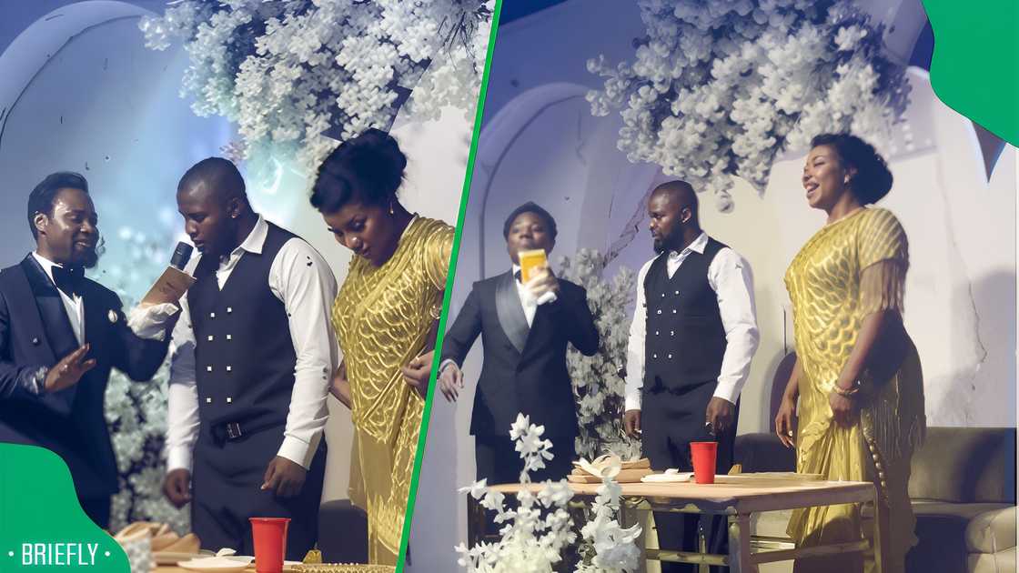 A striking Nigerian wedding video has become a social media sensation, drawing widespread concern for capturing the intense moment a groom conspicuously chose not to say his vows A striking Nigerian wedding video has become a social media sensation, drawing widespread concern for capturing the intense moment a groom conspicuously chose not to say his vows