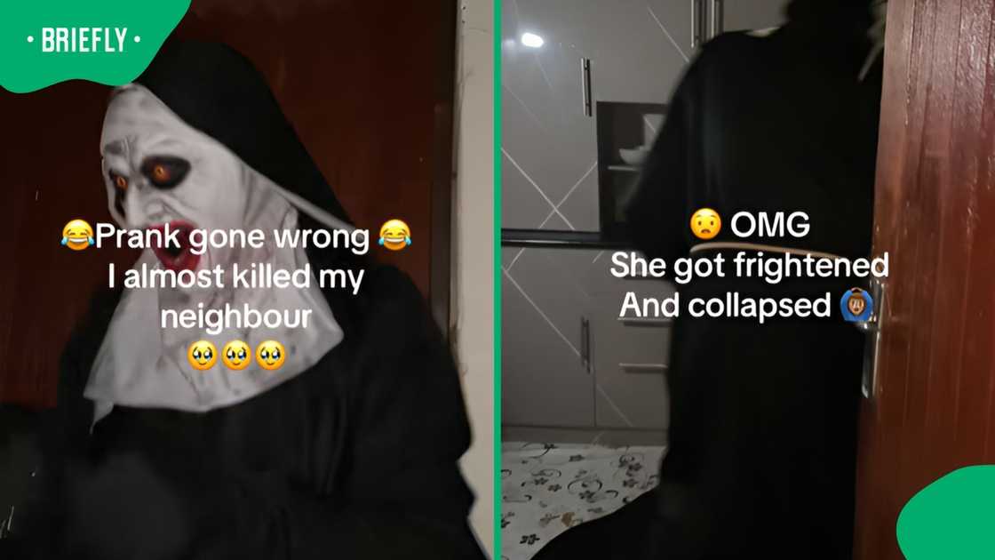 The Nun prank goes wrong in TikTok video The Nun prank goes wrong in TikTok video