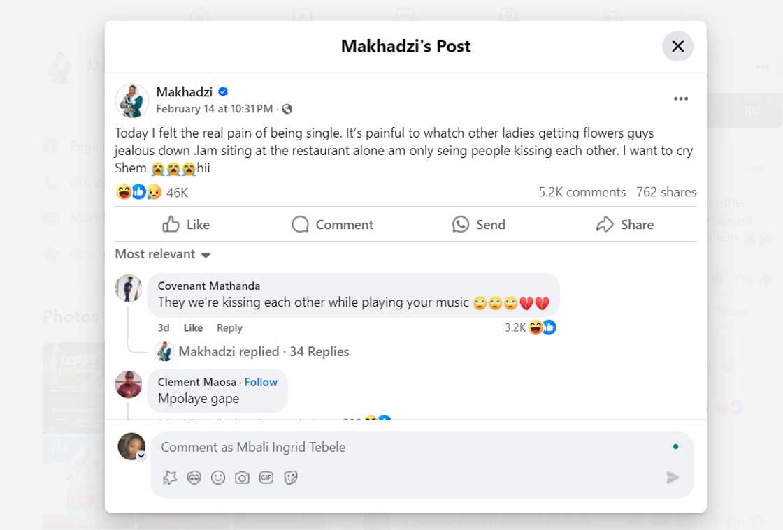 Makhadzi had a painful Valentines day experience Makhadzi had a painful Valentines day experience