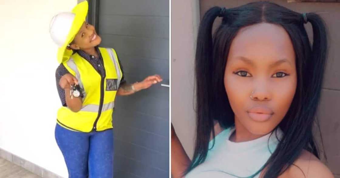 A stunning young lady is excited about bagging a home her own, showing off with the crib online A stunning young lady is excited about bagging a home her own, showing off with the crib online