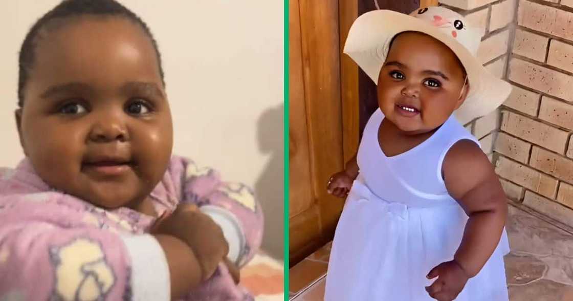 A TikTok video captured a little child hiding money like her grandmother. A TikTok video captured a little child hiding money like her grandmother.