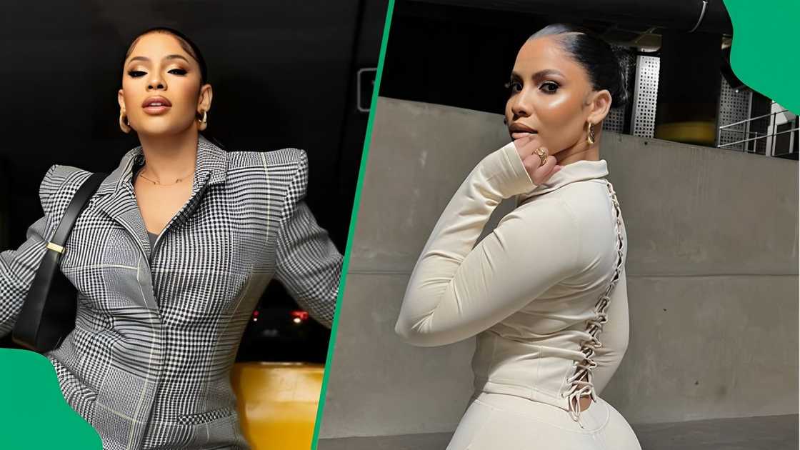 Thuli P shows off makeup free look. Thuli P shows off makeup free look.