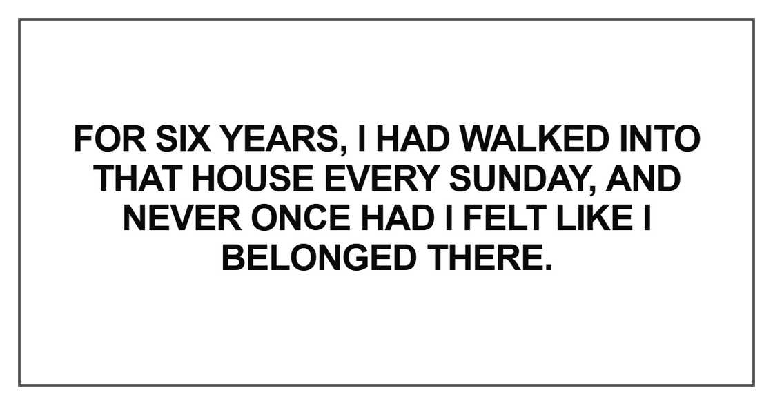 For six years, I had walked into that house