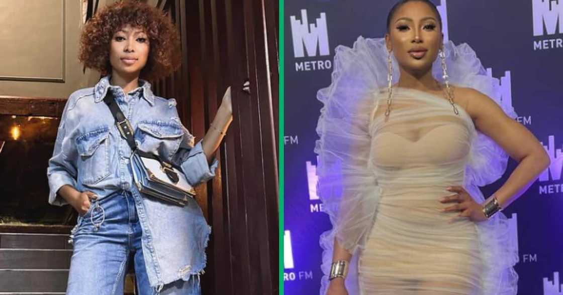 Enhle Mbali showed off her new sassy hairstyle