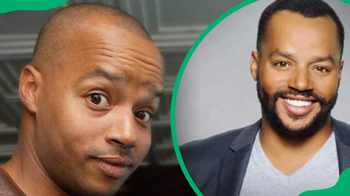 Donald Faison posing for a photo Donald Faison posing for a photo