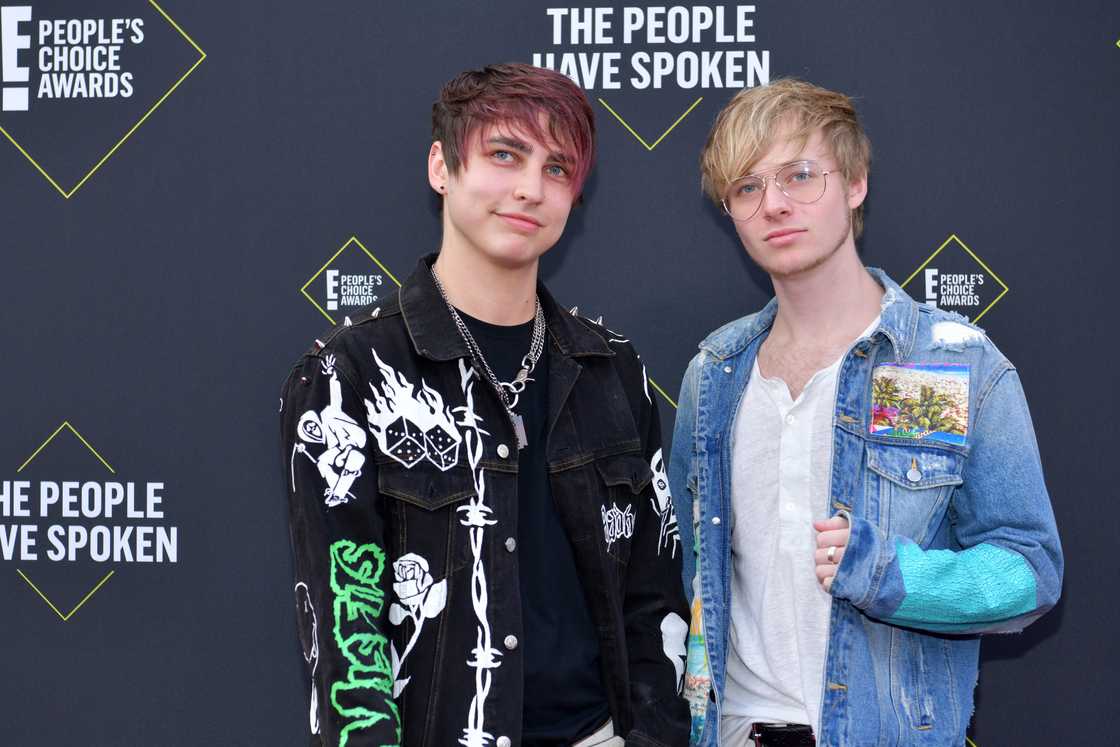 Colby Brock and Sam Golbach at E! People's Choice Awards Colby Brock and Sam Golbach at E! People's Choice Awards