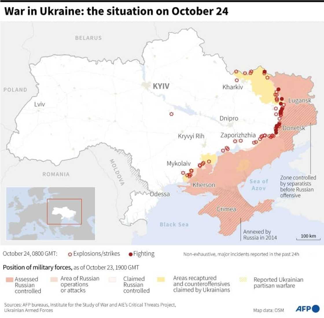 Ukraine: the situation on October 24 Ukraine: the situation on October 24