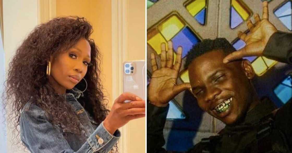 Dineo Ranaka talks about Blxckie's face Dineo Ranaka talks about Blxckie's face