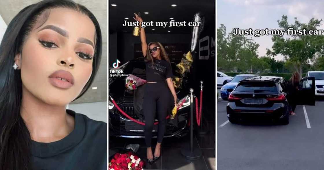 Gorgeous Mzansi woman with new BMW Gorgeous Mzansi woman with new BMW