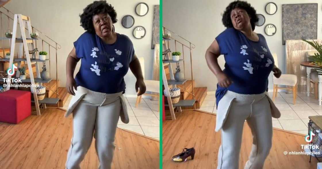 A woman performed Skomota's dance moves A woman performed Skomota's dance moves