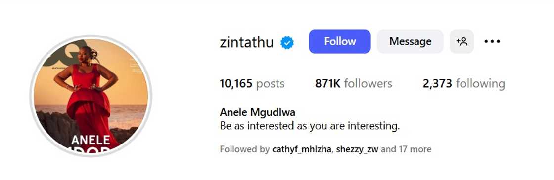 Anele Mdoda confirmed her white wedding