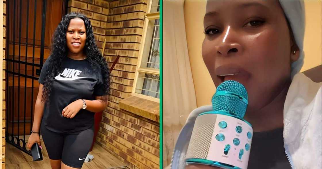 A South African woman named Busisiwe bought a Bluetooth microphone and documented her use of it on TikTok A South African woman named Busisiwe bought a Bluetooth microphone and documented her use of it on TikTok