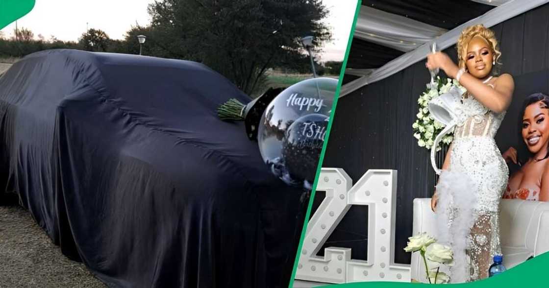 A TikTok video shows a woman receiving a BMW on her 21st birthday. A TikTok video shows a woman receiving a BMW on her 21st birthday.