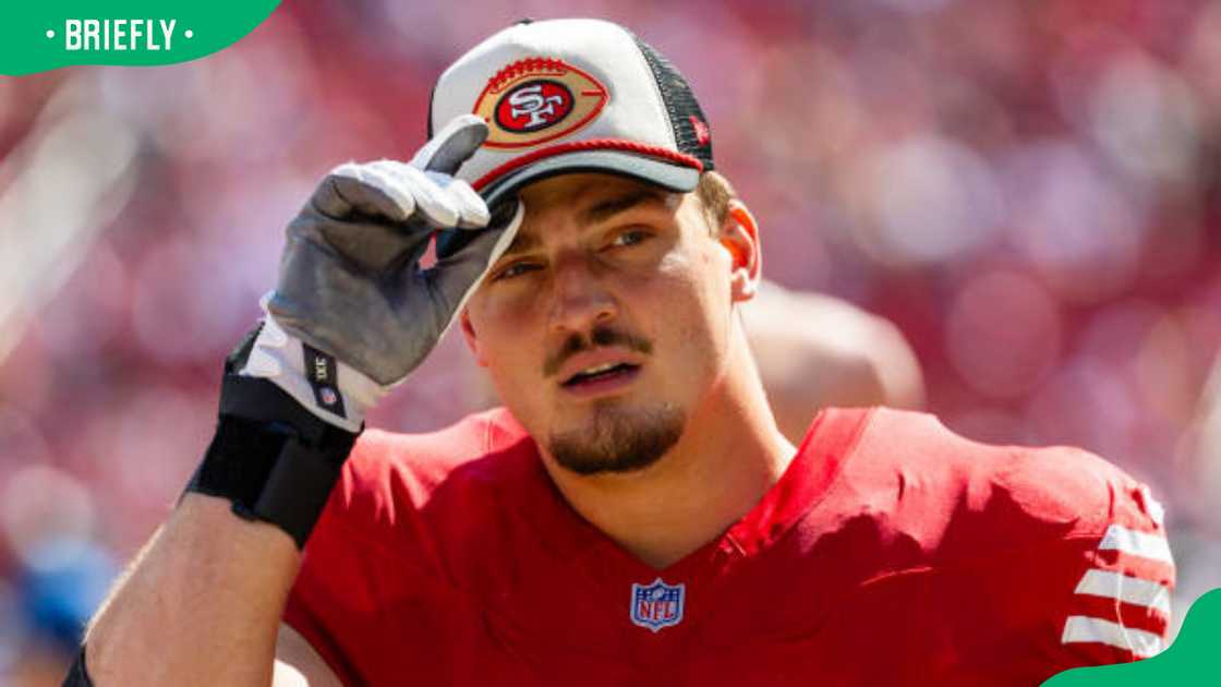 San Francisco 49ers offensive tackle Nick Zakelj (63) San Francisco 49ers offensive tackle Nick Zakelj (63)