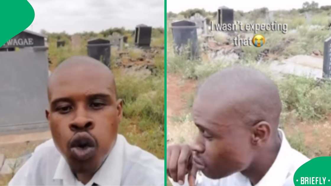 A man energetically dancing to amapiano music alone in the middle of a graveyard was featured in a bizarre yet hilarious Instagram video that went viral