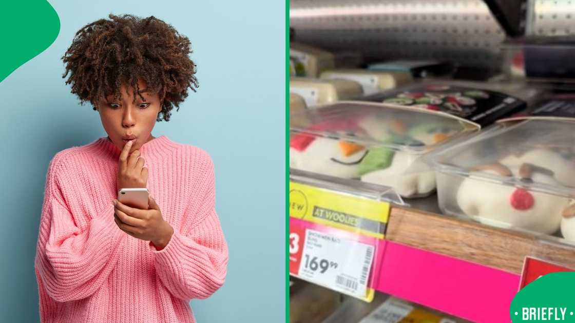 The visual on the left showed the price of products at Woolworths The visual on the left showed the price of products at Woolworths