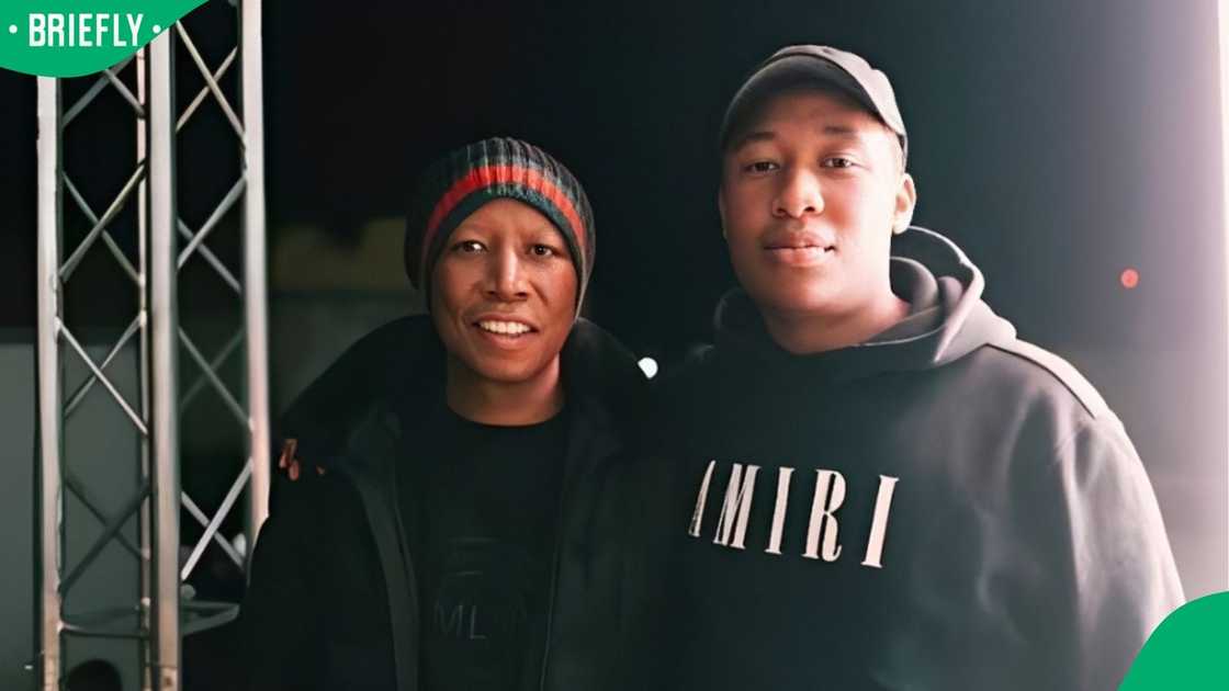 Julius Malema and his son Ratanang