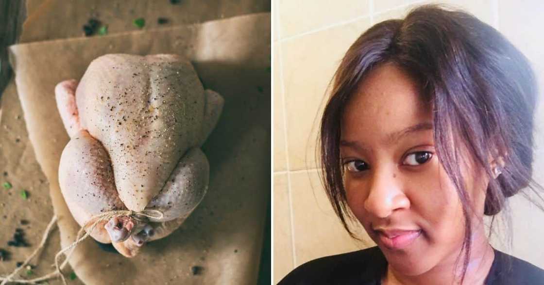 Twitter user @Booyi_ posts picture of chicken she intended to surprise bae with. Twitter user @Booyi_ posts picture of chicken she intended to surprise bae with.