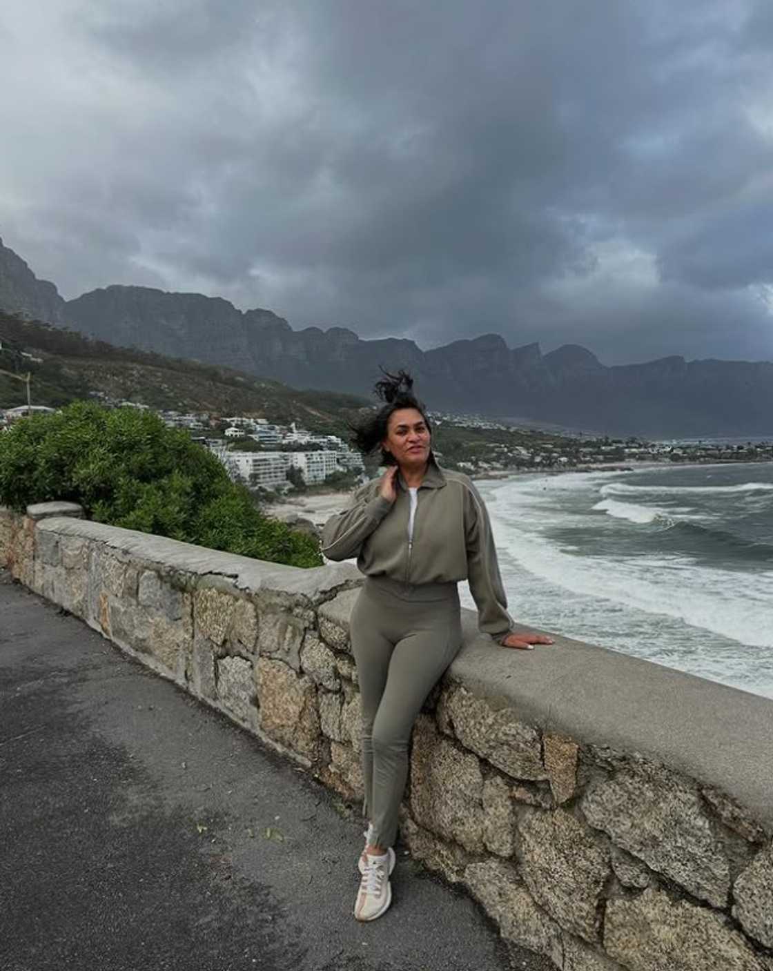 Lynn Forbes on a beach in Cape Town. Lynn Forbes on a beach in Cape Town.