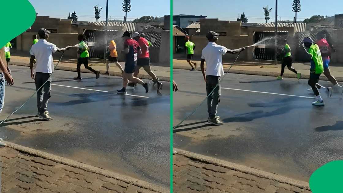 Social media users showed love to a man who tried to help runners on a hot day