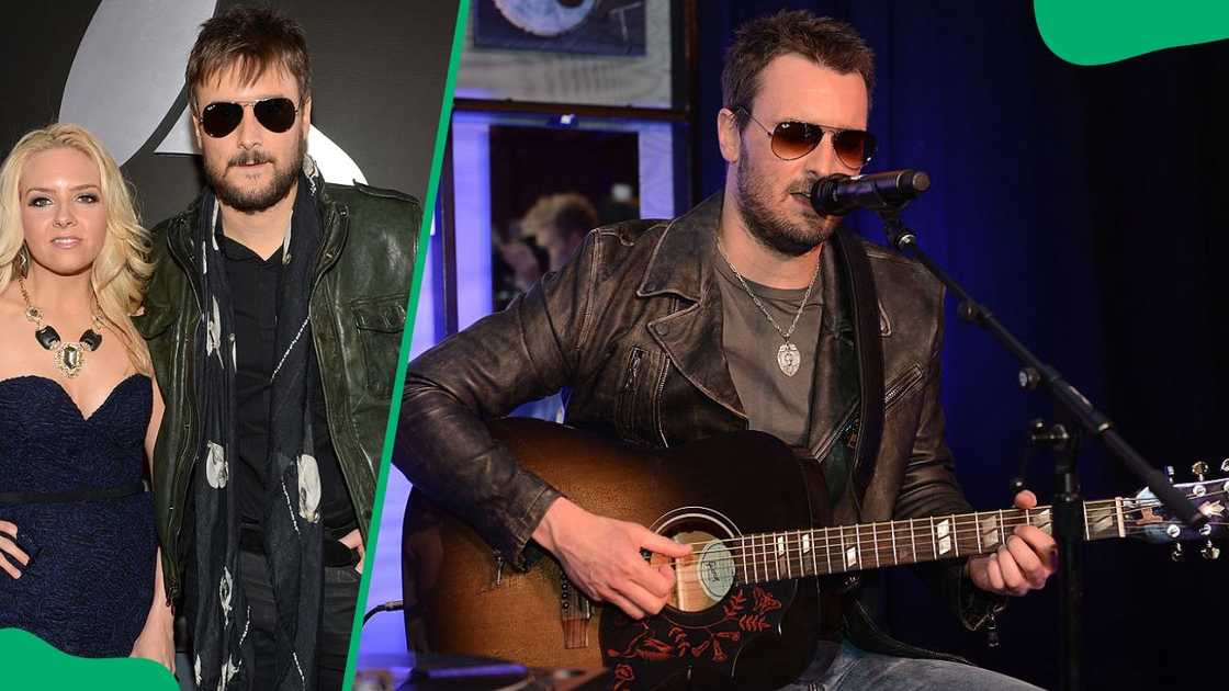 Katherine Church and Eric Church at the 2013 Grammy Awards (L). The singer during the #DestinationSound event in 2016 (R) Katherine Church and Eric Church at the 2013 Grammy Awards (L). The singer during the #DestinationSound event in 2016 (R)