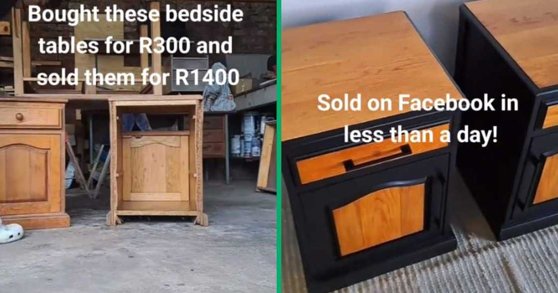 Man transforms bedside tables Man transforms bedside tables