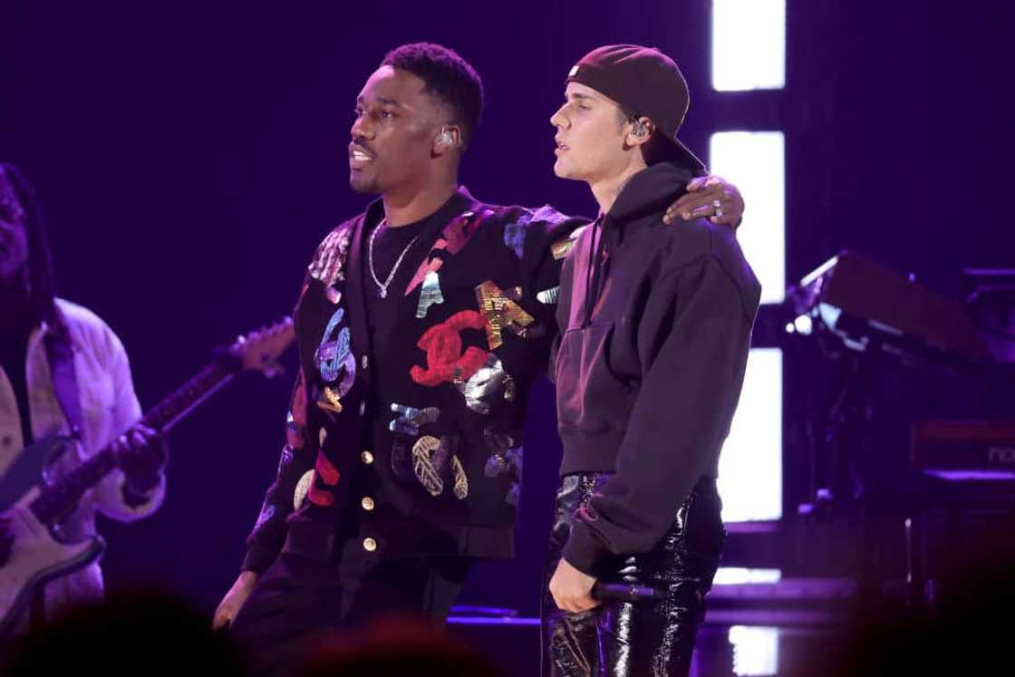 Artists Justin Bieber and Giveon Artists Justin Bieber and Giveon