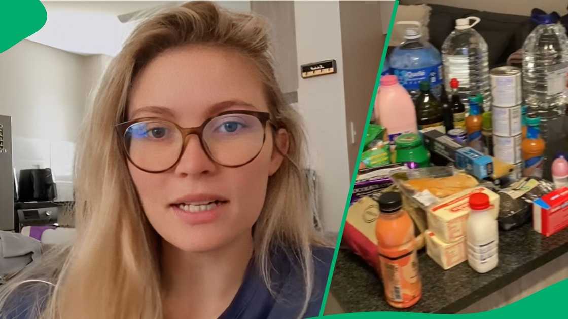 Social media users were unimpressed after seeing a lady's grocery haul