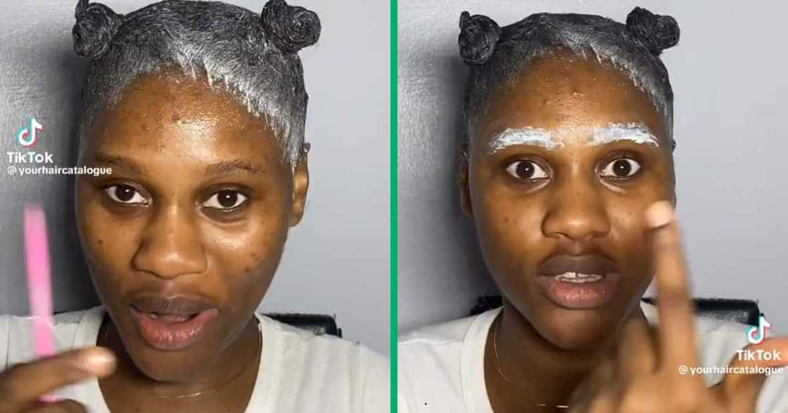 A fearless woman transformed her eyebrows with hair relaxer A fearless woman transformed her eyebrows with hair relaxer