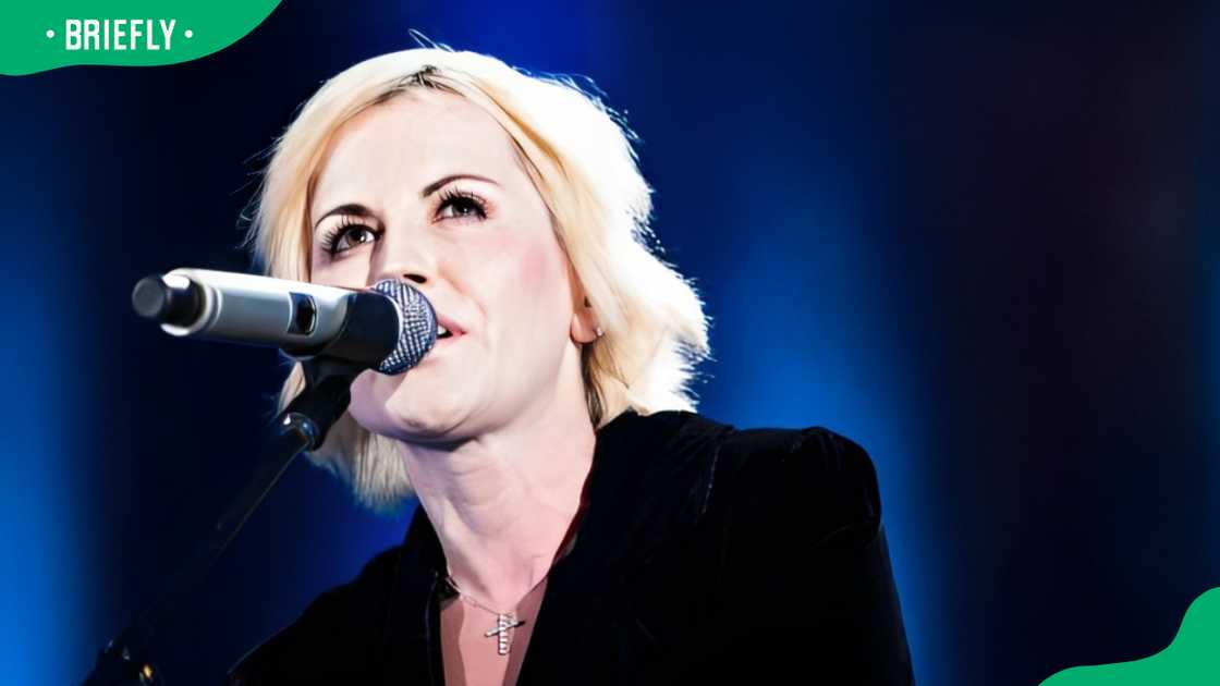 Dolores O'Riordan of The Cranberries performing on stage