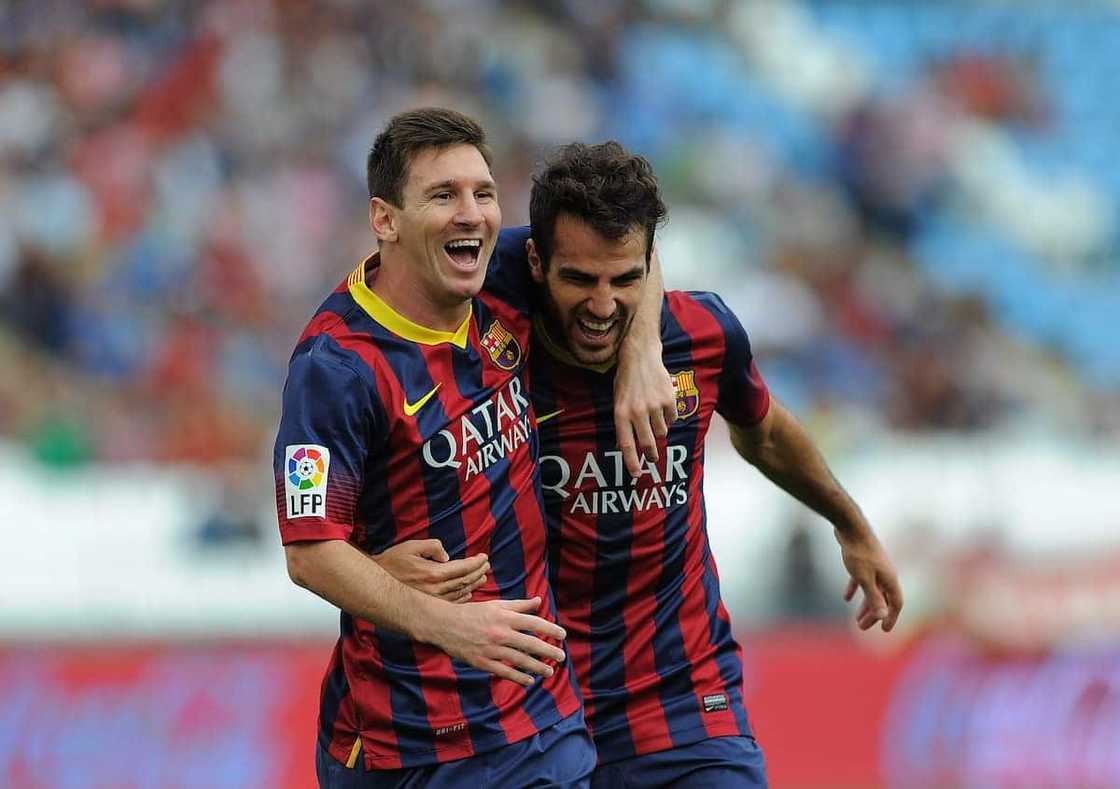 Cesc Fabregas and Messi Cesc Fabregas and Messi